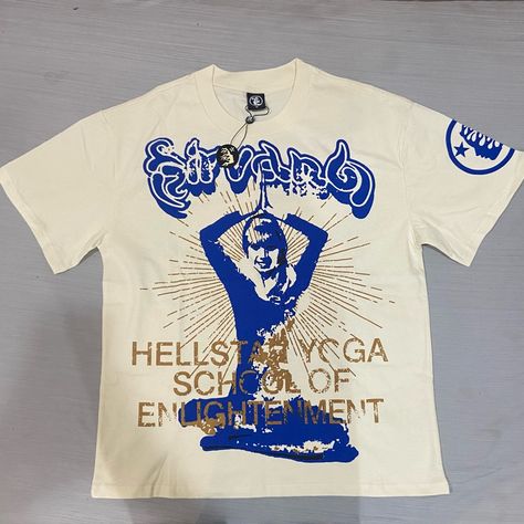 Extremely Limited And Very Rare Ships Out In 1-3 Business Days Price Is Firm Unless Bundled Yoga Tees, Y2k Men, Yoga School, Teenage Fashion, Yoga Tshirt, Yoga Shirts, Nirvana, Blue Cream, Shirt Price