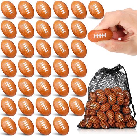 PRICES MAY VARY. Ample Foam Footballs: the package contains 60 pieces of mini foam footballs with a drawstring mesh bag for storage (approx. 20 x 25 cm/ 7.9 x 9.8 inches), and each ball is approx. 3.8 cm/ 1.5 inches, ample quantity and proper size to meet your various needs Mini Football Design: the tiny footballs are designed in football appearance with classic color, which is cute and funny, easy to catch most people's attention, and they are also lightweight and portable to carry around, nice Mexican Mac And Cheese, Football Party Favors, Sports Party Favors, Mini Football, Football Snacks, Football Theme Party, Carnival Prizes, Beach Party Decorations, Mini Footballs