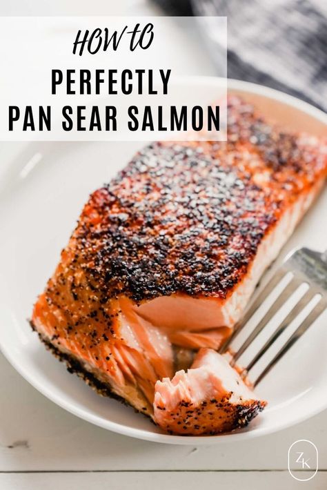 Salmon Crispy, Salmon Recipe Pan, Oven Salmon, Seared Salmon Recipes, Salmon Recipes Pan Seared, Pan Fried Salmon, Healthy Salmon Recipes, Fried Salmon, Pan Seared Salmon