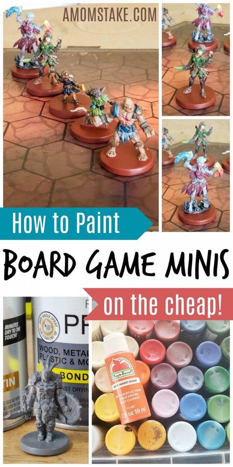 Dnd Figures Painting, D&d Miniatures Painted, Gloomhaven Miniatures, Dungeons And Dragons Diy, Chalkboard Wall Decor, Dnd Diy, Paint Board, Dnd Minis, Miniature Inspiration