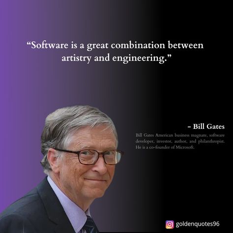 Famous Quotes by Bill Gates | Quotes Motivation #3



Bill Gates American business magnate, software developer, investor, author, and philanthropist. He is a co-founder of Microsoft.


#inspiration #motivationalquotes #motivation #motivational #success #successquotes #quotes  #instagram
#inspirational #positivevibes #positivity #trending #investor #entrepreneurship #entrepreneur #inovation #creative #creativity #creators #startups #business Bill Gates Quotes Motivation, Bill Gates Quotes, Motivational Success, Software Developer, Quotes Instagram, Bill Gates, Co Founder, Successful People, Famous Quotes