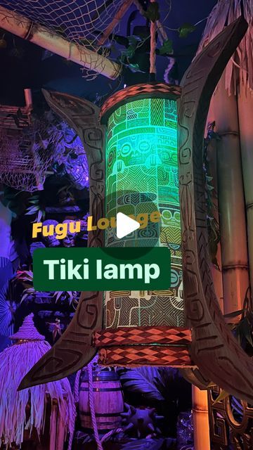 Tiki Lamps Diy, Enchanted Tiki Room Decor, Tiki Bar Ideas, Tiki Lamp, Tiki Table Lamp, Home Tiki Bar, Miniature Tiki Bar, Tiki Room Disney, Tiki Lights