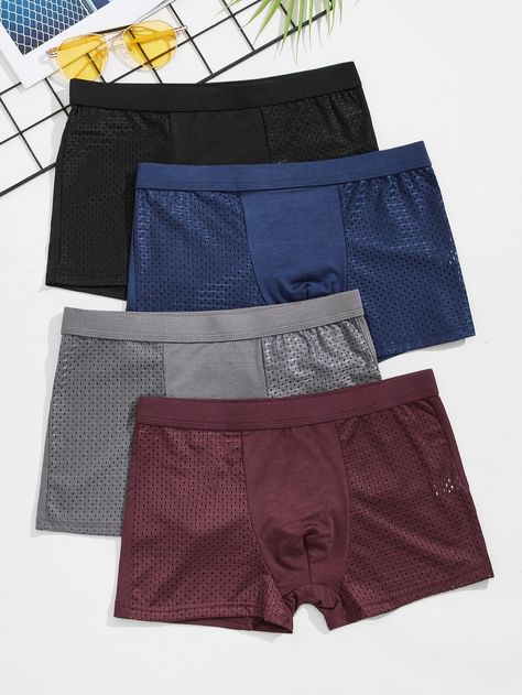 Multicolore  Collar  Étoffe Blocs de couleur  Embellished Élasticité moyenne  Sous-vêtements homme Under Wears Men, Boxer Shorts Outfit, Shorts Outfits Women, Man Set, Boxer Shorts, Boxer Briefs, Amazing Products, Short Outfits, Casual Shorts