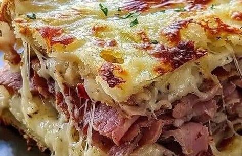 Classic Hearty Reuben Bake Classic Hearty Reuben Bake, Homemade Rueben Bake, Rubin Casserole, Reuben Bake, Reuben Casserole, Reuben Sandwich Classic, Lemon Blueberry Bread, Baked Casserole, Homemade Dough