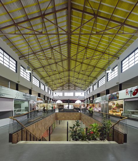 Public Market Design Architecture, Hangar Architecture, Social Housing Architecture, Modern Market, Galleries Architecture, Retail Architecture, Renovation Architecture, Food Park, Architecture Elevation