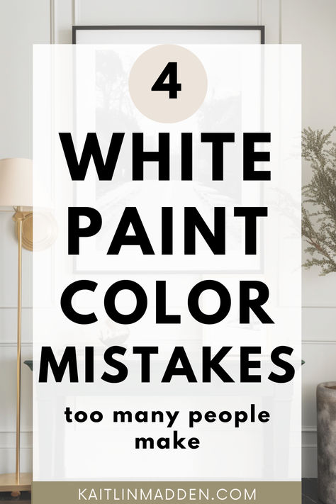 Choosing a white paint color? Avoid these common mistakes Off White Bathroom Paint Colors, Cool Toned White Paint, Bright White Interior Paint, Glossy White Painted Walls, Best White Paint For Bathroom With No Windows, White On White Paint Colors, Paint Color With White Trim, White Paint Bathroom Walls, Which White Paint For Walls