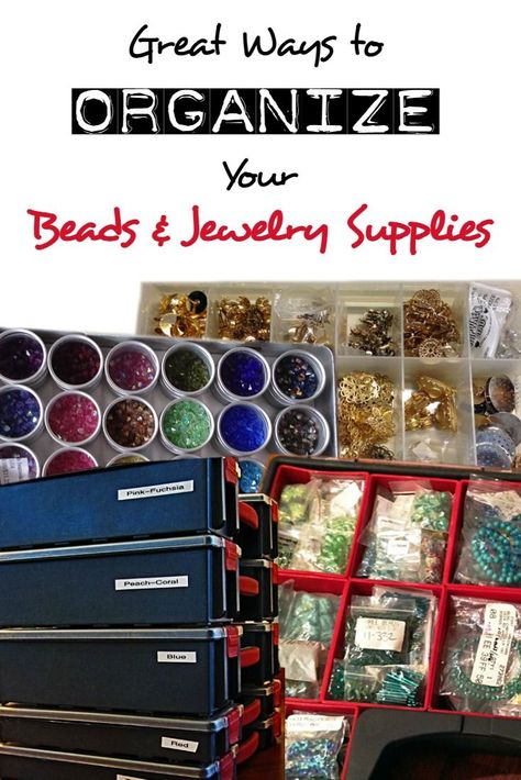 Bead Storage Solutions - Organize and Store Your Beads and Jewelry Making Supplies Jewelry Making Business, Bead Organization, Ways To Organize, Studio Organization, Bead Storage, Bead Jewellery Supplies, Jewerly Making, Craft Room Storage, Diy Jewelry Findings