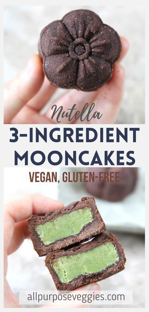 If you’re looking to upgrade your mooncakes to the next level, this chocolate hazelnut flavored Chocolate Mooncakes Recipe may be your answer. Made with just 3 ingredients, chocolate hazelnut spread (Nutella or Nutiva), coconut flour, and filling of choice, these delicious chocolate mooncakes take less than 30 minutes to make and bake! #mooncake #vegancakes #glutenfreecakes Mooncakes Recipe Easy, Moon Cake Gluten Free, Easy Mooncake Recipes, Vegan Moon Cake, Moon Cakes Recipe, Chocolate Mooncakes, Vegan Mooncake Recipe, Mooncakes Recipe, Mooncake Filling