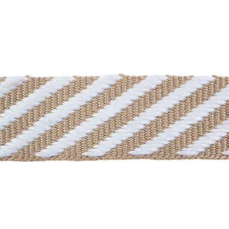 Twill Tape - Sand Trim | Schumacher Guitar Straps, Schumacher Fabric, Modern Vintage Decor, Diagonal Stripes, Cole And Son, Sand Color, Pattern Names, Color Stripes, Fabric Swatches