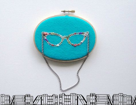 themonsterslounge | KidWork Pretty Embroidery Patterns, Embroidered Portrait, Old Clothes, Vintage Glasses, Craft Business, Textile Artists, Embroidery Pattern, Embroidery Art, Spectacles