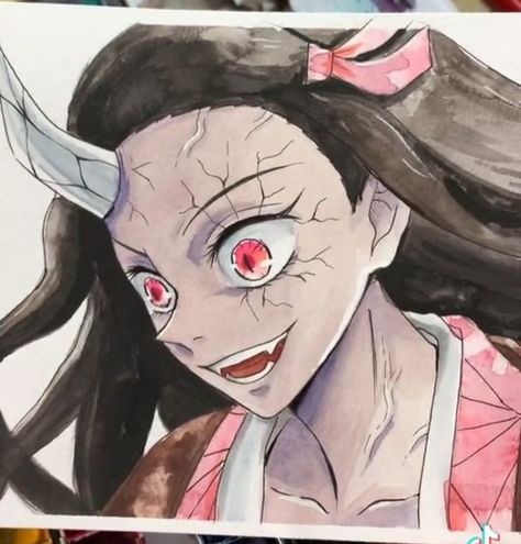 Nezuko Demon Form Drawing, Demon Slayer Nezuko Drawing, Nezuko Drawing Sketch, Drawing Nezuko, Nezuko Drawing, Nezuko Demon Form, Kakashi Drawing, Demonslayer Nezuko, Demon Form