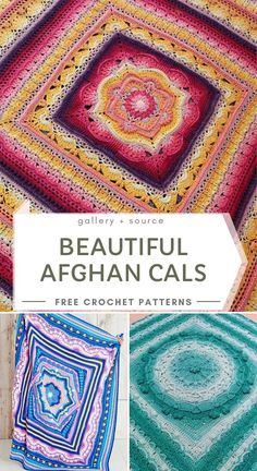 Beautiful Crochet Afghan CALs With Free Patterns Crochet-a-long is when the crochet pattern is published in parts, and everybody can follow it as they work on the design. These parts usually include phototutorials and very clear instructions that are very helpful, especially with more complex designs. This collection covers three of the most popular crochet CALs, which revolve around the theme of crochet afghans. These intricate big blankets are made with lots of different stitches and technique Crochet A Long Blanket, Complex Crochet Blanket, Complex Crochet Patterns, Beautiful Crochet Blanket Patterns, Crochet Cal Blanket Patterns Free, Crochet A Long Projects, Crochet Afghans Free Patterns Beautiful, Intricate Crochet Blanket, Crochet Along Blanket Patterns Free