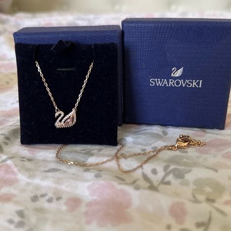 Swarovski Swan necklace Swan Necklace Swarovski, Swarovski Necklace Swan, Swarovski Swan Necklace, Gold Swan, Swan Necklace, Swarovski Swan, Beautiful Pink Roses, Peace Illustration, Swarovski Necklace