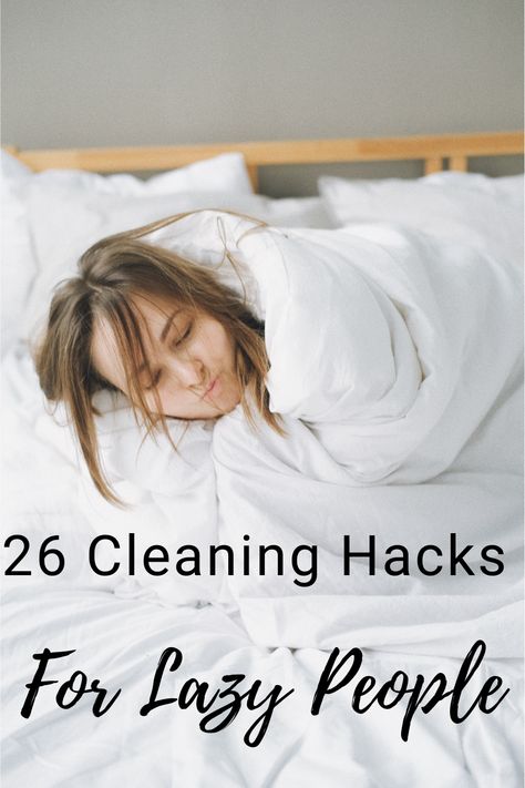 Girl sleeping in bed instead of cleaning Cleaning For Lazy People, Diy Cleaning Wipes, Homemade Glass Cleaner, Homemade Shower Cleaner, Lavender Linen Spray, Cleaning Shower Head, Carpet Deodorizer, Cleaning Your House, Scrubbing Bubbles