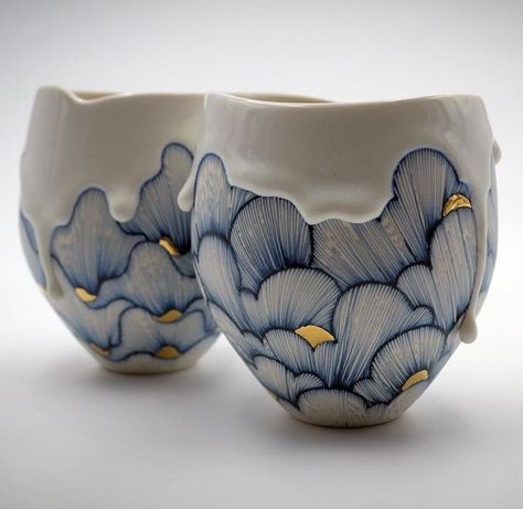 Ceramic Cup Ideas, Amazing Ceramics, Cloud Ceramic, Tea Cup Pottery, Cup Shapes, Pretty Objects, Ceramic Glaze Recipes, Ceramic Decoration, Ceramic Texture