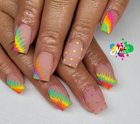 Location: Fort Wash,MD (DMV) on Instagram: “How about some Tye Dye😁 Hand painted and crafted with Love ❤ #NELLEGANG #showmethemani #rainbow #trending #beyonce #nellezazzed #cardib…” Tye Dye Nail Designs, Pastel Marble Nails, Tye Dye Nails, Pastel Nails Designs, Nice Nails, Nail Swag, Pastel Nails, Marble Nails, Nails Designs