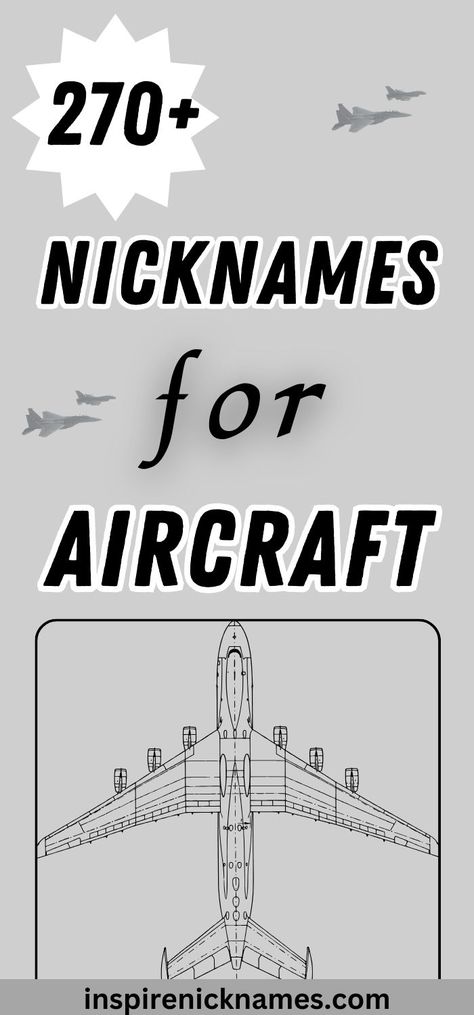 Unleash your inner pilot with epic nicknames for your favorite aircraft! Whether you're a plane enthusiast or just love a good pun, discover 270+ unique options to take your passion to new heights. From historical references to pop culture nods, we have something for everyone. Unique Nicknames, Good Nicknames, Best Puns, A Plane, A World, Puns, Just Love, Pop Culture, For Everyone