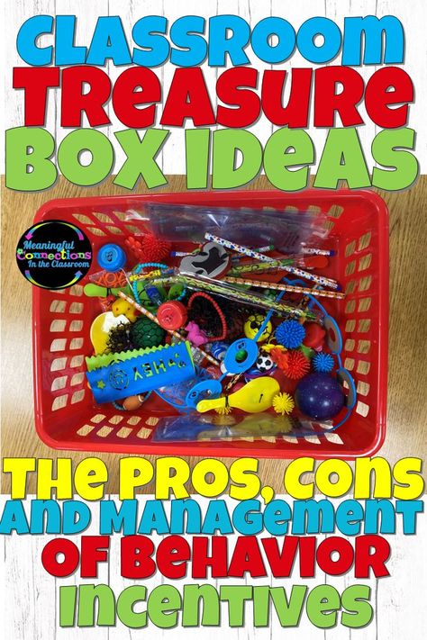 Are you thinking of implementing a classroom treasure box as an incentive for good behavior? Here are the pros and cons for using a treasure box, as well as ideas for managing one and keeping it stocked with affordable goodies! Kindergarten Treasure Box Ideas, Treasure Chest Ideas For Classroom, School Treasure Box Ideas, Preschool Treasure Box Ideas, Teacher Treasure Box Ideas, Diy Prize Box For Classroom, Middle School Prize Box Ideas, Classroom Prize Box Ideas, Classroom Treasure Box Ideas