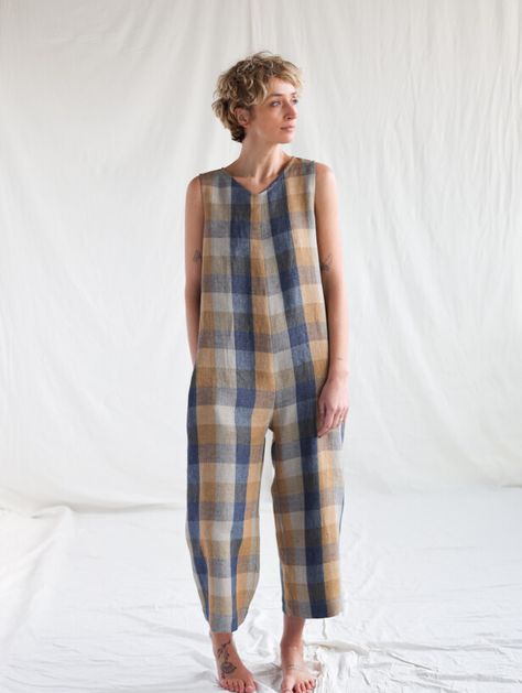 Jumpsuits | Sustainable clothing | OFFON clothing Oversize Sleeves, Womens Jumpsuits, Handmade Wardrobe, Linen Jumpsuit, Clothes To Make, Things To Sew, Pattern Ideas, Wardrobe Ideas, Dungarees