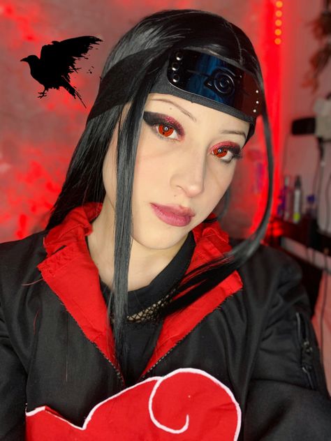 Itachi Cosplay Female, Itachi Makeup, Akatsuki Makeup, Akatsuki Cosplay, Itachi Cosplay, Itachi Akatsuki, Cosplay Makeup, Itachi Uchiha, Cosplay Ideas