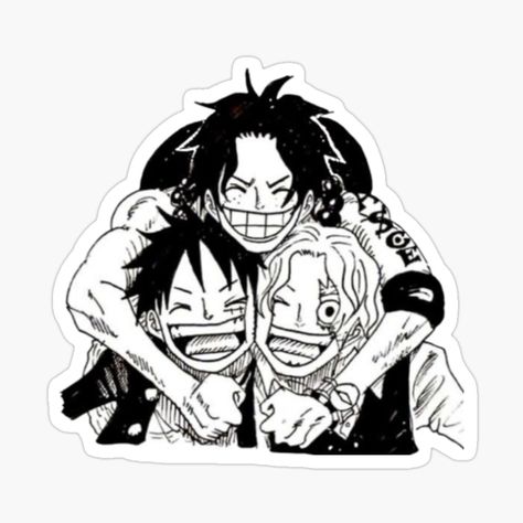 Get my art printed on awesome products. Support me at Redbubble #RBandME: https://www.redbubble.com/i/sticker/Luffy-Ace-Sabo-by-Peponji/136217160.EJUG5?asc=u Luffy Ace And Sabo, Ace And Sabo, Luffy Ace Sabo, Luffy Ace, Sabo One Piece, Ace Sabo Luffy, Ace And Luffy, 1080p Anime Wallpaper, One Piece Ace