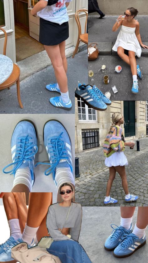 Addidas Shoes Outfits Summer, Addidas Shoes Outfits, Blue Shoes Outfit, Adidas Outfit Women, Pretty Sneakers, Adidas Outfit, Easy Trendy Outfits, Stockholm Fashion, Cute Everyday Outfits