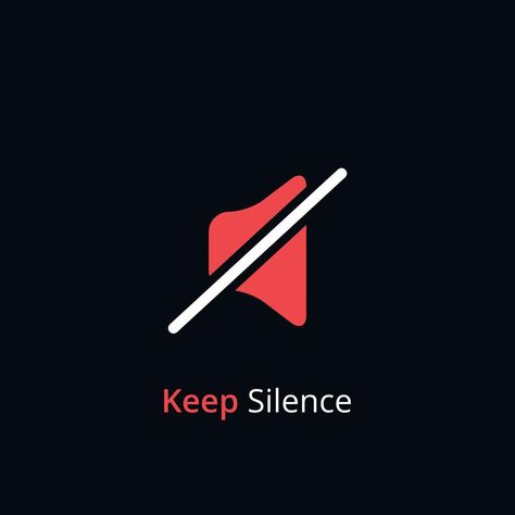 Keep silence symbol. Silent mode concept. Quiet please icon on white background. Vector Silence Symbol, Keep Silent, Work In Silence, The Keep, Flexibility Workout, Icon Illustration, White Background, Illustrator, Clip Art