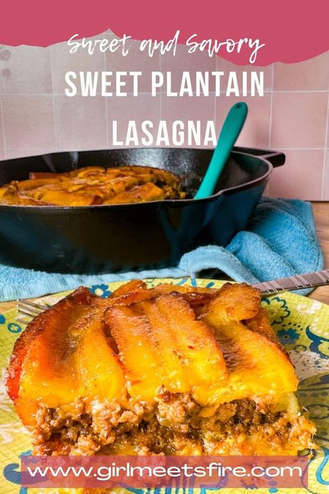 Sweet Plantain Lasagna Plantain Lasagna Recipes, Plantain Casserole, Puerto Rican Picadillo, Plantain Lasagna, Mashed Plantains, Cooking Items, Ripe Plantain, Warm Kitchen, Low Salt