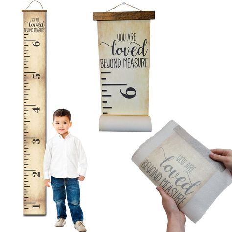 @walldecorplus posted to Instagram: A Vintage Brown background and bold, crisp lines and numbers, along with lettering at the top that says "You are loved beyond measure" makes this the perfect gender neutral, ideal for the whole family Height Ruler Growth Chart. Handmade and shipped in the USA! #canvasart #wallhangings #homedecor #usamade Height Chart For Kids, Growth Chart For Kids, Ruler Growth Chart, Canvas Growth Chart, Loved Beyond Measure, Height Ruler, Wall Growth Chart, Kids Growth Chart, Gender Neutral Nursery Decor