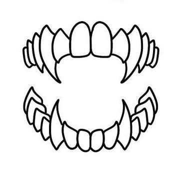 Simple Alt Tattoos, Simple Chest Tattoo, Vampire Teeth Drawing, Tooth Tattoos, Traditional Tattoo Outline, Forearm Tattoos For Men, Draw Yourself, Tooth Tattoo, Easy Graffiti