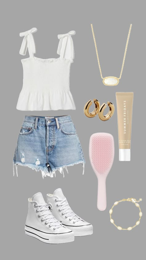 #basic Comfy School Outfits, Outfits For Mexico, Preppy Summer Outfits, Outfit Inspo Summer, Casual Preppy Outfits, Outfit Inspo Casual, Trendy Outfits For Teens, Cute Preppy Outfits, Simple Trendy Outfits