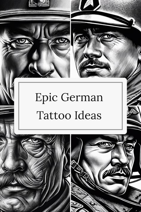 Delve into epic German tattoo concepts and unleash your cultural pride with inspiring designs! Explore more on our website for a stellar ink idea. Tattoo yourself cool in German heritage! #Tattoos #InkLovers #GermanPride German Tattoos Words Meaningful, German Style Tattoo, German Heritage Tattoo, German Tattoo For Men, Germany Tattoo Ideas, German Tattoo Ideas, Germanic Tattoos, Tattoo Yourself, Germany Tattoo