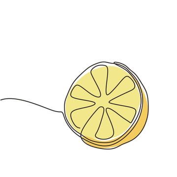 Food Line Illustration, Lemon Line Art, Healthy Food Illustration Art, Lemon Illustration Design, Lemon Drawing Simple, Lemon Line Drawing, Lemon Outline, Line Art Fruit, Food Line Art