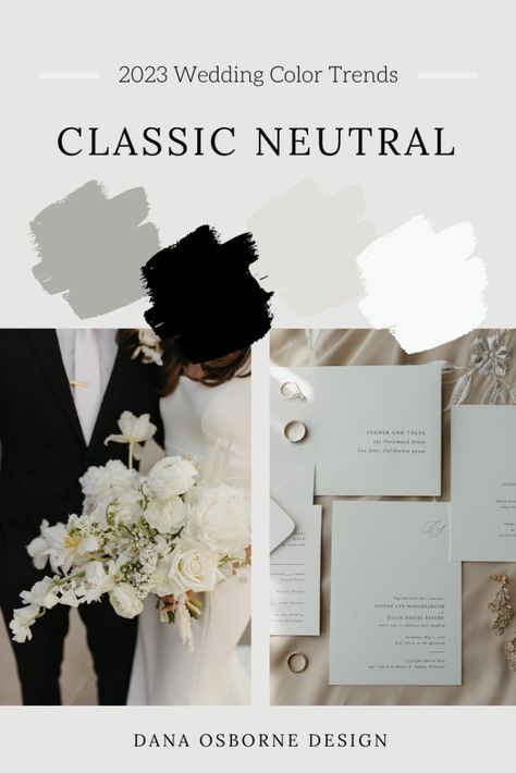 Classy Wedding Mood Board, Dark Neutral Wedding Color Palette, Timeless Wedding Colour Palettes, Minimal Wedding Color Palette, Minimal Wedding Color Scheme, Classic Elegant Wedding Color Palette, Black Tie Color Palette, Timeless Wedding Palette, Classy Wedding Color Palette