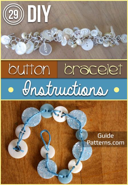 29 DIY Button Bracelet Instructions | Guide Patterns How To Make A Button Bracelet, How To Make Button Bracelets, Button Bracelets Diy How To Make, Button Bracelet Diy, Button Jewelry Diy, Jewelry Journal, Button Tree Art, Bracelet Instructions, Make Your Own Buttons