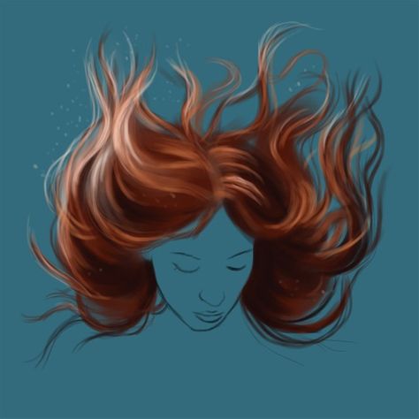 DIGITAL ART TUTORIAL - How to paint underwater hair — Steemit Hair Underwater Drawing, Paint Underwater, Hair Underwater, Underwater Hair, Underwater Film, Underwater Drawing, Digital Art Tutorial Beginner, Underwater Portrait, Underwater Painting