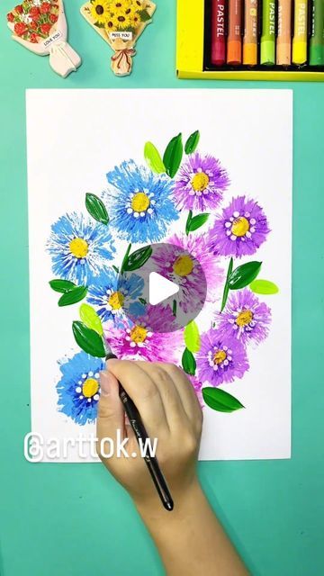 Art Tiktok on Instagram: "❤️ pls! You can do this with your child!🤗 @arttok.w

.
 
#painting #acrylicpainting #art  #artwork #tiktok #reels  #children #resim #viral#fyp #fypシ#christmas #drawing #funnyvideos #malen #kindergarten #kinderbuch" Creative Activity For Kids, Child Painting Ideas For Kids, Art Ideas For Kids Drawing, Children Art Ideas, Drawing And Painting Ideas, Painting Activities For Kids, Kids Painting Ideas, Kids Drawing Ideas, Hand Art Projects