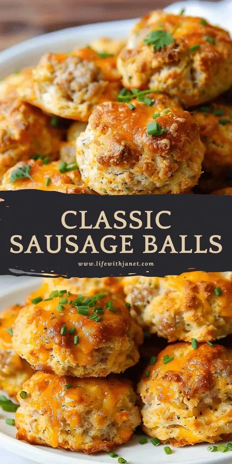 Holiday Sausage Balls, Best Sausage Balls Recipe, Football Food For 2, Saturday Snack Ideas, The Best Sausage Balls, Savory Breakfast Snacks, Games Day Food, Board Game Appetizers, Freezer Friendly Appetizers