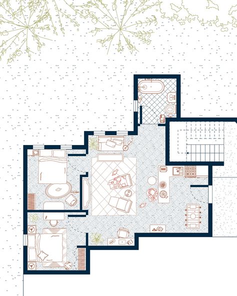 The floor plan of the iconic Friends apartment, featuring Chick Jr, Duck Jr and smelly cat🐣🦆🐈 Would you like a print of this illustration in your space? #art #design #interior #floorplan #layout #housedesign #apartment #illustration #digitalart #friends #friendstvshow #friends30 #tvshowfloorplans #newyork #series One Room Apartment Floor Plan, Apartment Site Plan, Apartment Illustration, Architecture Illustrations, Architectural Plan, Friends Apartment, One Room Apartment, Smelly Cat, Apartment Floor Plan