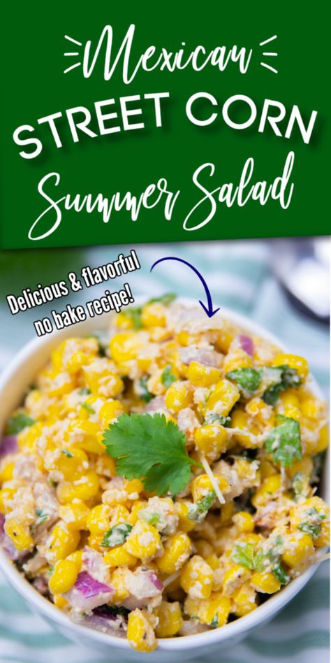 Cold Corn Salad, Corn Salad Recipe Easy, Easy Corn Salad, Cold Side Dishes, Corn Recipes Side Dishes, Cold Salad Recipes, Street Corn Recipe, Corn Side Dish, Potluck Side Dishes