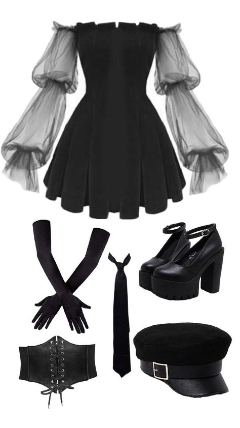 Black Date Outfit, Gothic Chic, Medical Outfit, Concert Fashion, Cute Dress Outfits, Fantasy Gowns, Graduation Outfit, Goth Outfits, Kpop Fashion Outfits