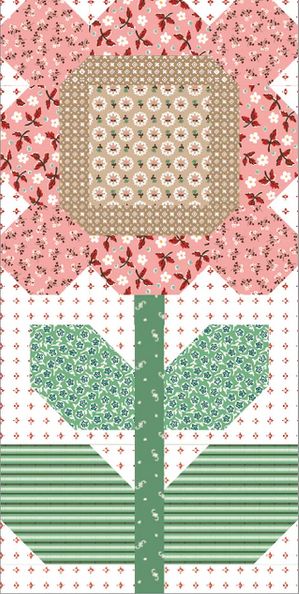 Riley Blake Designs, Bee in my Bonnet, Lori Holt, Prairie Quilt Seeds Flower No. 4 Pattern- includes instructions to complete the sweet 10x20" block, pick from your own stash or get a few of the Prairie prints and sew up a whole garden! Lori Holt Quilt Blocks, Prairie Quilt, Propane Forge, Quilting Stitch Patterns, Flower Quilt Patterns, Flowers Quilt, Quilts Blocks, Charm Pack Quilt, Spring Quilts