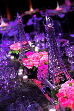 Ohhh a night in Paris Paris Prom Theme, Paris Theme Decor, Paris Sweet 16, Paris Theme Wedding, Themed Wedding Decorations, Paris Birthday Parties, Night In Paris, Prom Themes, Parisian Theme