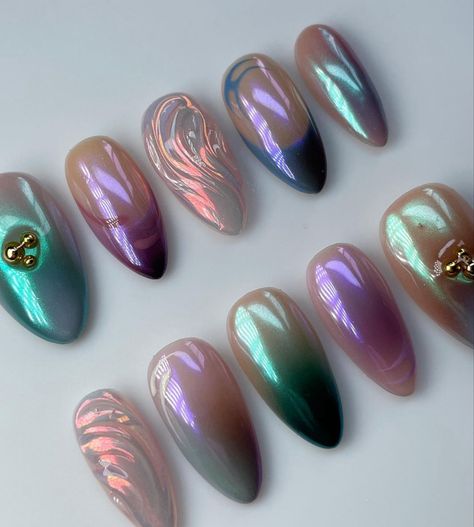 Quartz Nail Art, Texture Nails, Nails Making, Bubble Texture, Space Nails, Quartz Nail, Y2k Nails, Crazy Nails, Beautiful Nail Designs