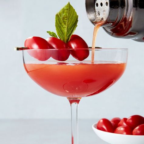 Tomato Tini Tomato Martini, Easy Tomato Recipes, Tomato Dinner, Lime Mojito, Gnocchi Recipes Homemade, Classy Cocktails, Trendy Candle, Limoncello Cocktails, Mobile Bartending