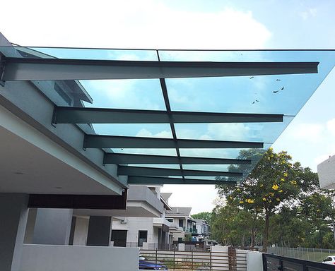 Glass Awning, Pool Canopy, Glass Skylight, Round House Plans, Glass Porch, Door Shades, Porch Awning, Roof Truss Design, Car Porch