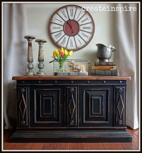 Diy Library, Antiquing Furniture Diy, Rethunk Junk, Black Painted Furniture, Wood Refinishing, Furniture Remodeling, Furniture Dolly, Office Remodel, Furniture Logo