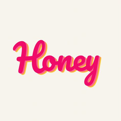 Pink honey typography on off white background vector | premium image by rawpixel.com / busbus Honey Typography, Heart Alphabet, Honey Pink, Honey Drops, Off White Background, Typography Designs, Alphabet Font, Font Alphabet, Letter N