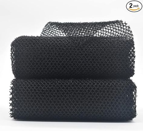 2 Piece Exfoliating African Body Scrubbers - Wash Net Sponges for Shower and Bath (2 Black) African Net Sponge, African Soap, Exfoliating Sponge, Bath Sponges, Shower And Bath, Long Bath, Body Sponge, Exfoliating Gloves, Shower Scrubber