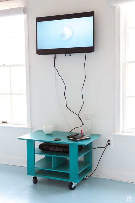 How-to-hide-TV-cords-on-a-wall-mounted-TV Hiding Tv Cords On Wall, Hiding Tv Cords, Hide Cords On Wall, Hiding Cords, Hide Tv Cords, Hide Tv, Tv Cords, Tv Mounted, Hide Cords